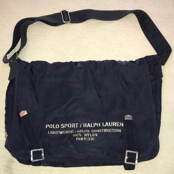 Ralph Lauren Nylon messenger bag navy blue